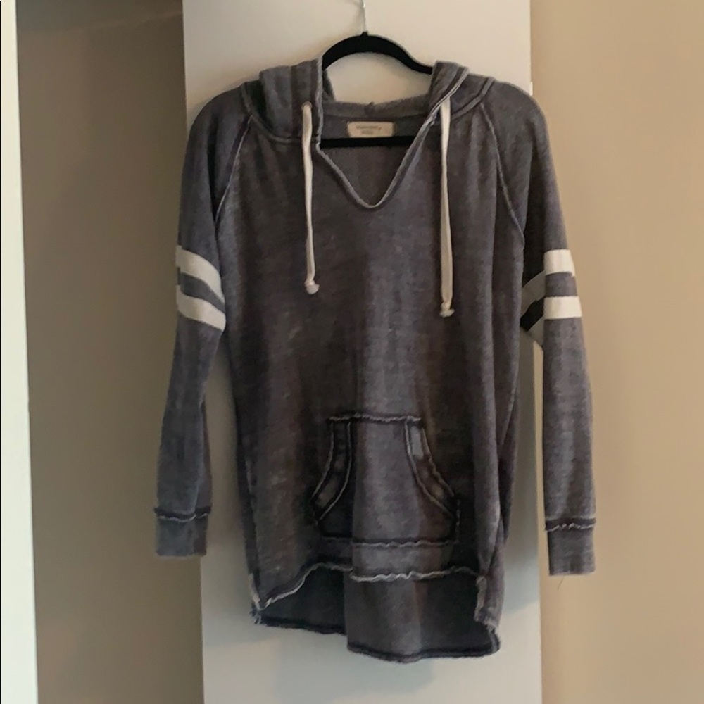 Ocean Drive Stripe Sleeve Hoodie